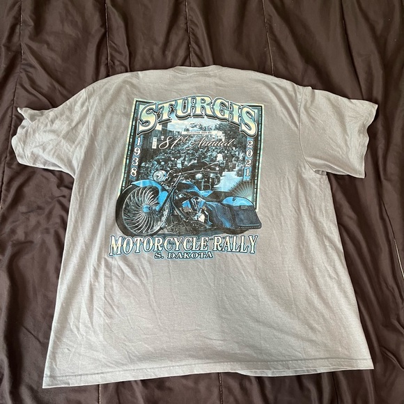2021 Sturgis Shirt Motorcycle Rally South Dakota 81st Annual XL BLUE - Picture 7 of 8